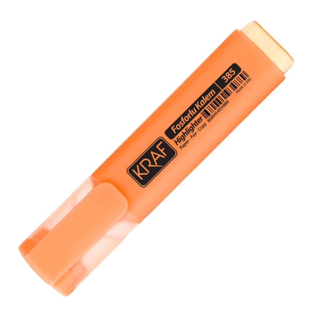 Kraf Fosforlu Kalem 385 Turuncu
