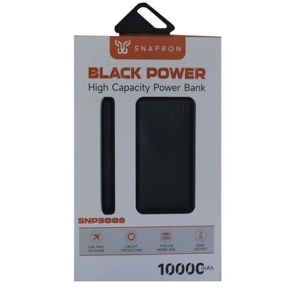 SnapMax SNP-3008 Beyaz 10.000 mah Powerbank 2x USB Çıkışlı 1 Type-C ve 1 Micro Girişli