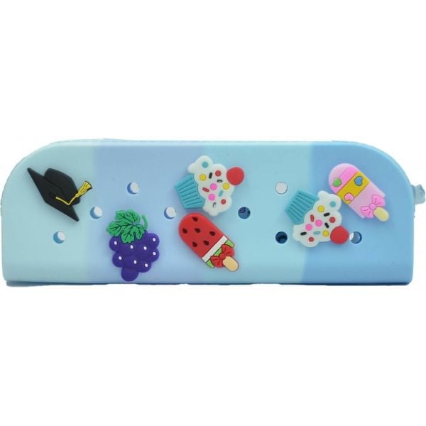 Taros Unic Color Rainbow Süslü Delikli Silikon Kalem Çantası 7690