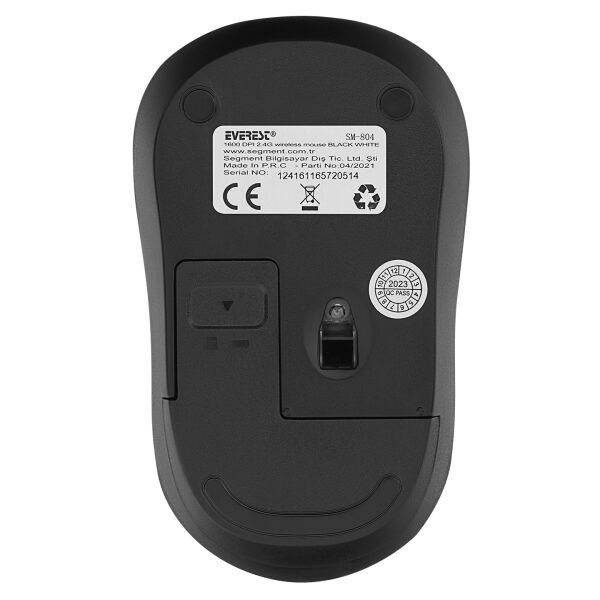 Everest SM-804 Usb Siyah-Beyaz 800-1200-1600dpi Kablosuz Mouse