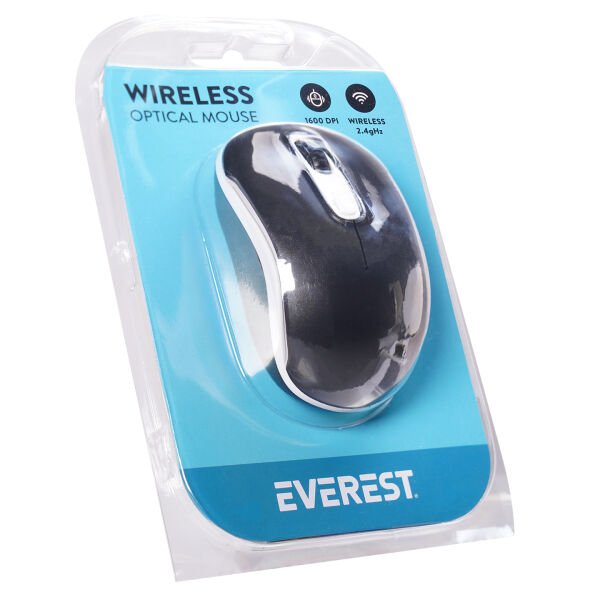 Everest SM-804 Usb Siyah-Beyaz 800-1200-1600dpi Kablosuz Mouse