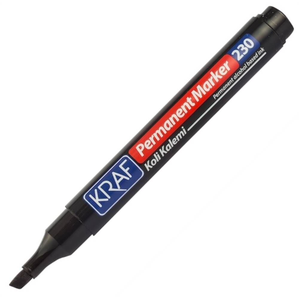 Kraf Permanent Markör Kesik Uc 230 Siyah