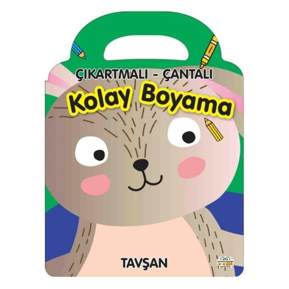 Çıkartmalı Çantalı Kolay Boyama Tavşan