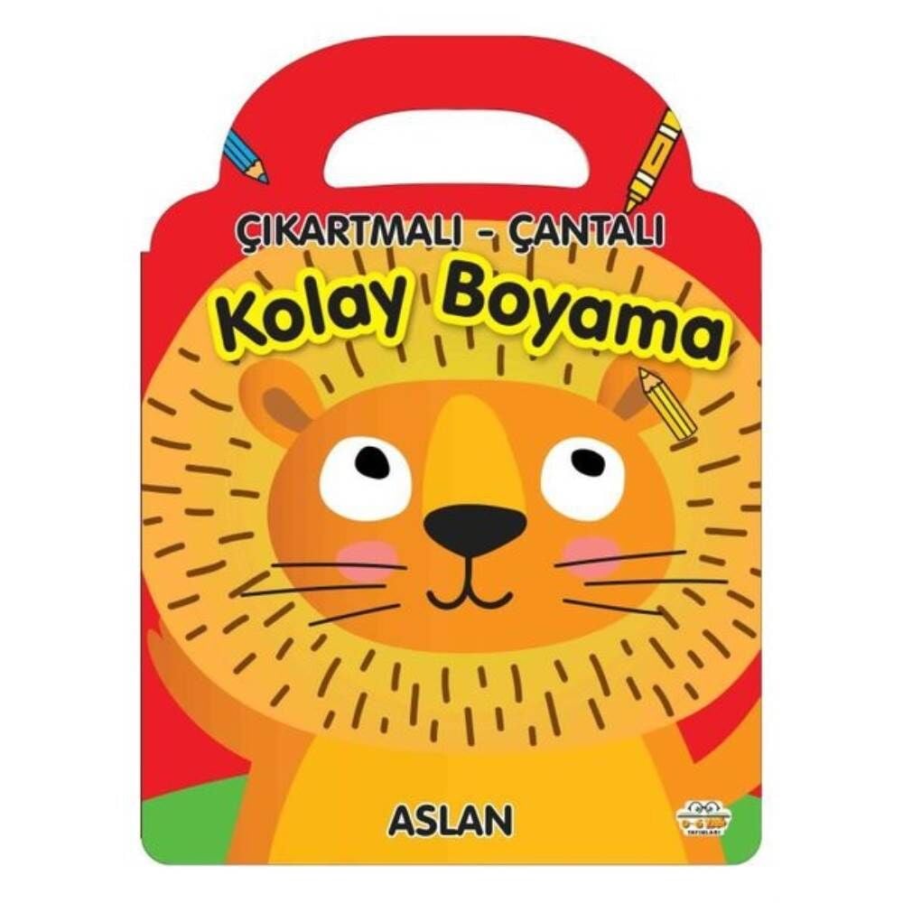 Çıkartmalı Çantalı Kolay Boyama Aslan