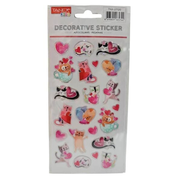 Tanex Sticker Pufy Aşık Kedi Serisi 27120