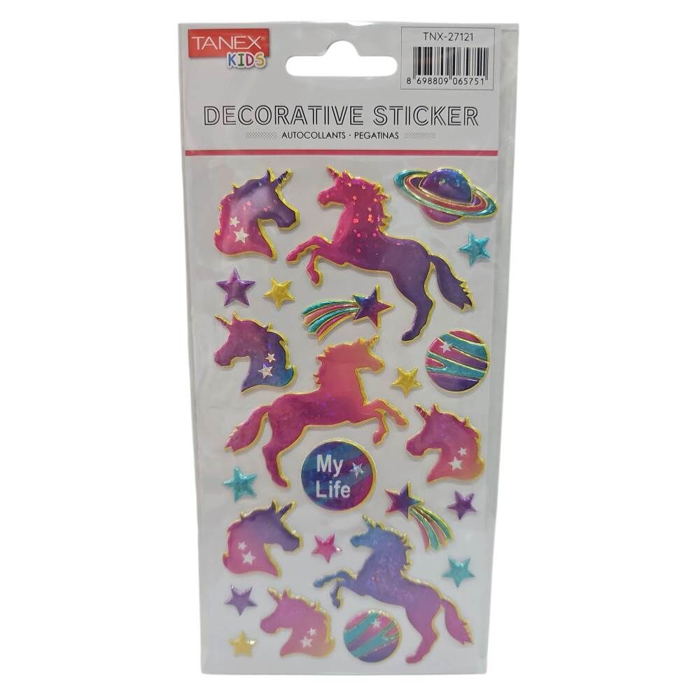 Tanex Sticker Pufy Parlak Uzaylı Unicorn Serisi 27121