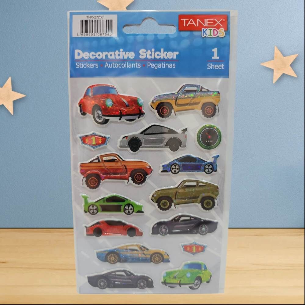 Tanex Sticker Pufy Yarış Arabaları Serisi 27238
