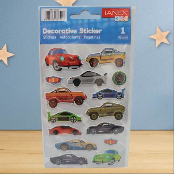 Tanex Sticker Pufy Yarış Arabaları Serisi 27238