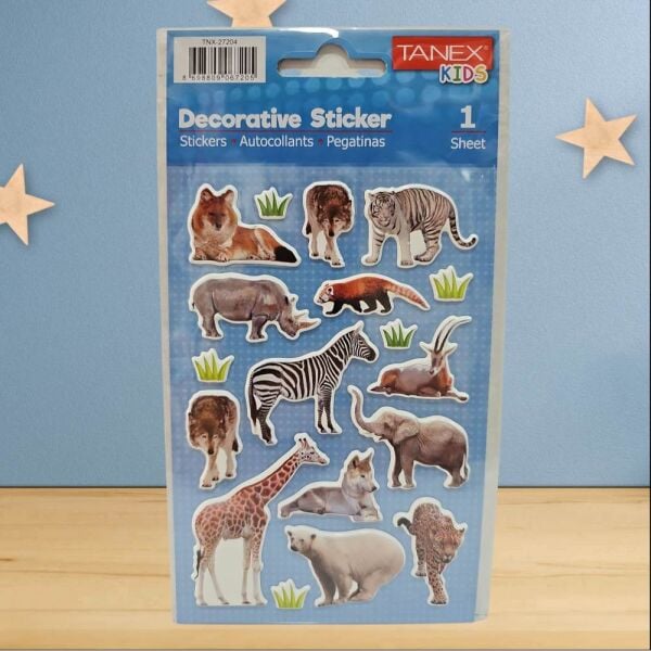 Tanex Sticker Pufy Vahşi Hayvanlar Serisi 27204