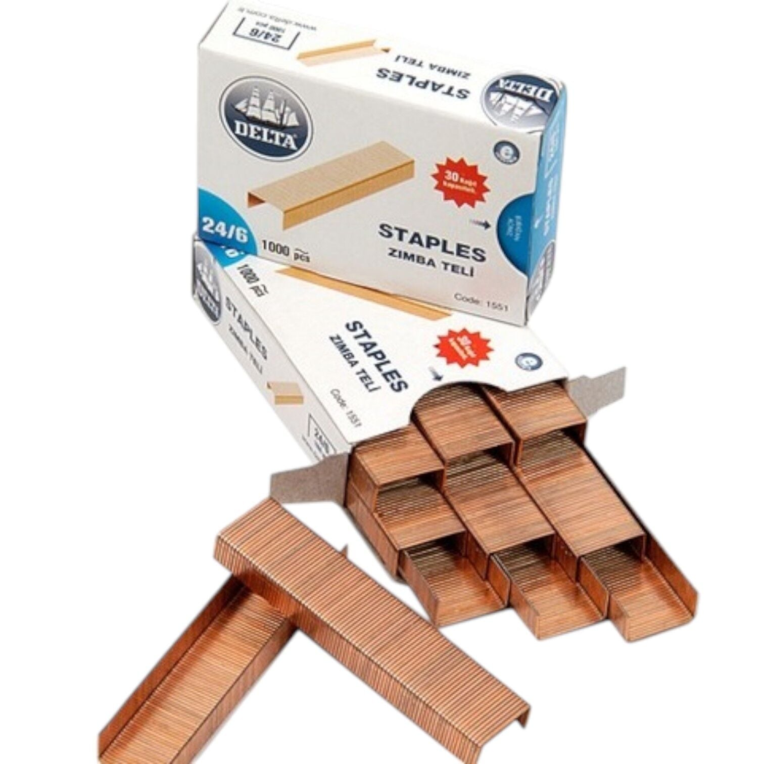 Delta Zımba Teli 24/6 Bakır 1000 li 1551