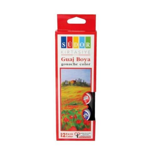 Südor Guaj Boya 12 Renk Şişe 15 ml SD525