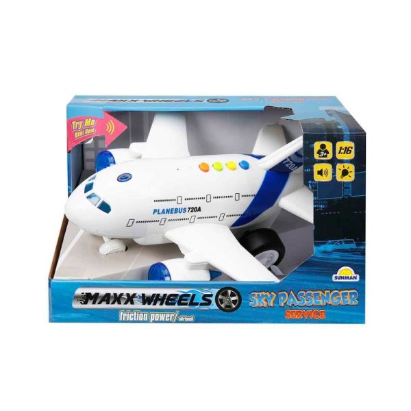 Sunman 1:16 Maxx Wheels Sesli ve Işıklı Uçak 720B