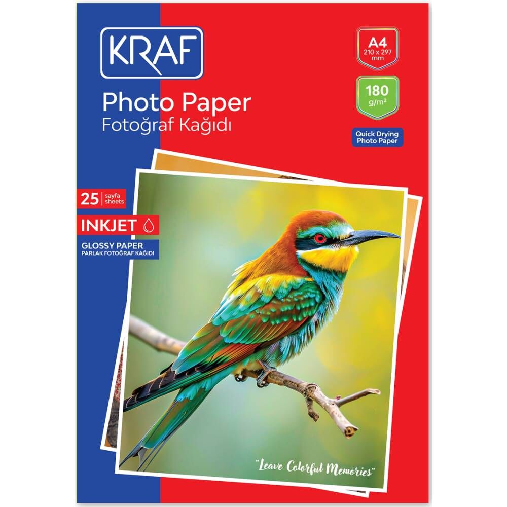 Kraf Fotoğraf Kağıdı A4 180G 25 Li 2180
