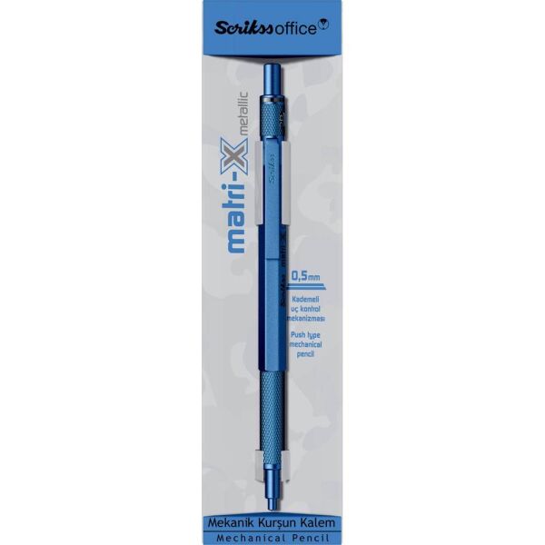 Scrikss Matri-X Versatil Kalem 05 mm Metalik Mavi