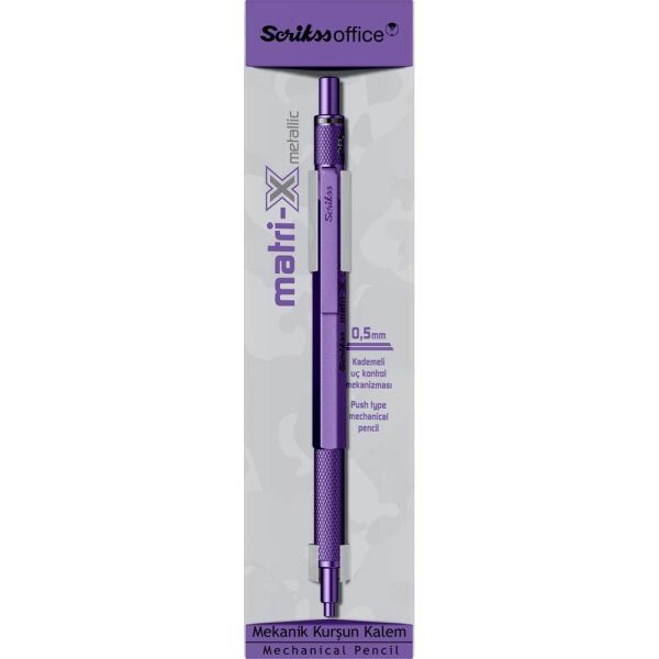 Scrikss Matri-X Versatil Kalem 05 mm Metalik Mor