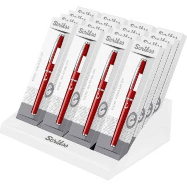 Scrıkss Roller Kalem 33 Kırmızı Ay Yıldız Baskılı 16 Lı Stand