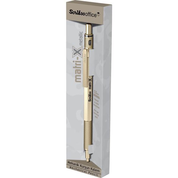 Scrikss Matri-X Versatil Kalem 05 mm Metalik Altın