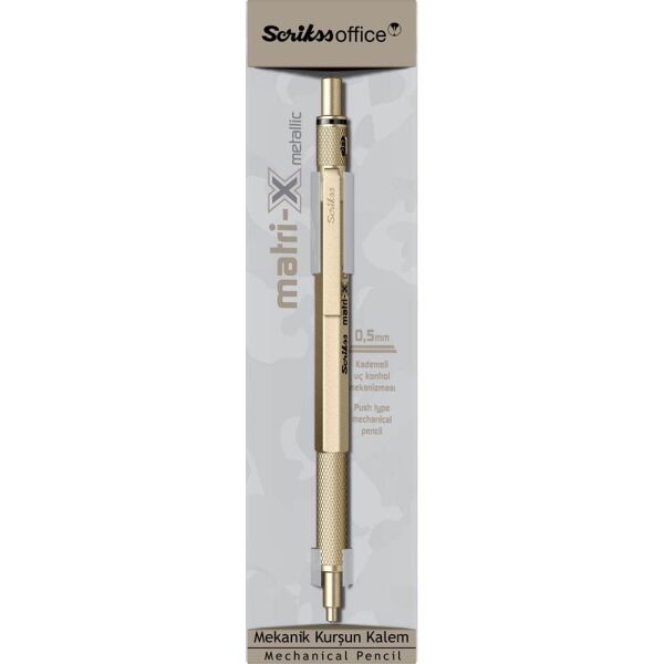Scrikss Matri-X Versatil Kalem 05 mm Metalik Altın