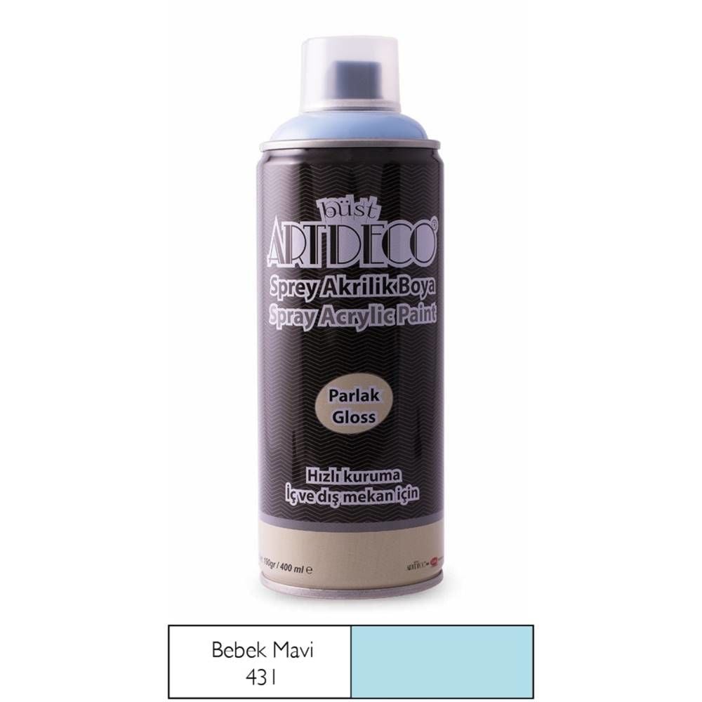 Artdeco Sprey Boya Akrilik 400 Ml Bebek Mavi Y-400-431