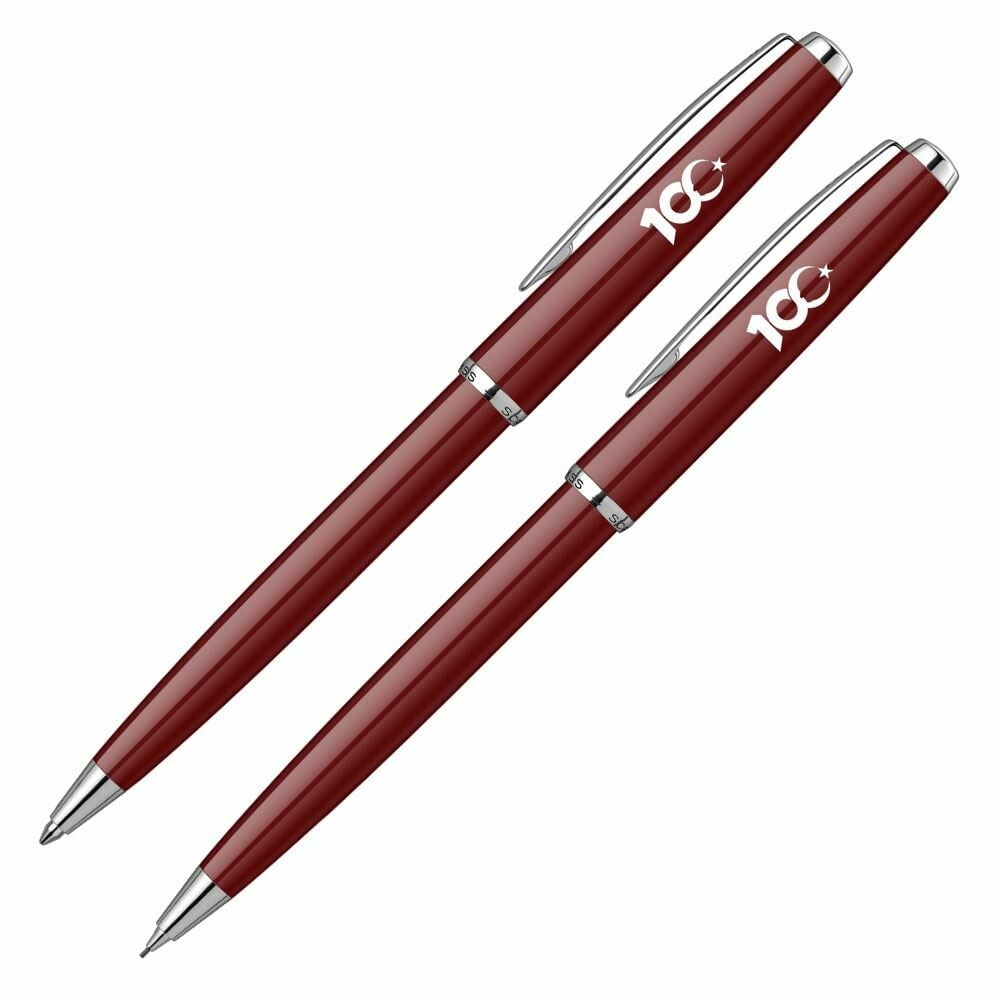 Scrikss 100. Yıl 52 Tükenmez + Versatil Kalem Seti Bordo