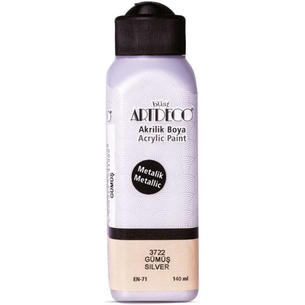 Artdeco Akrilik Boya Metalik 140 Ml Gümüş Y-071R-3722