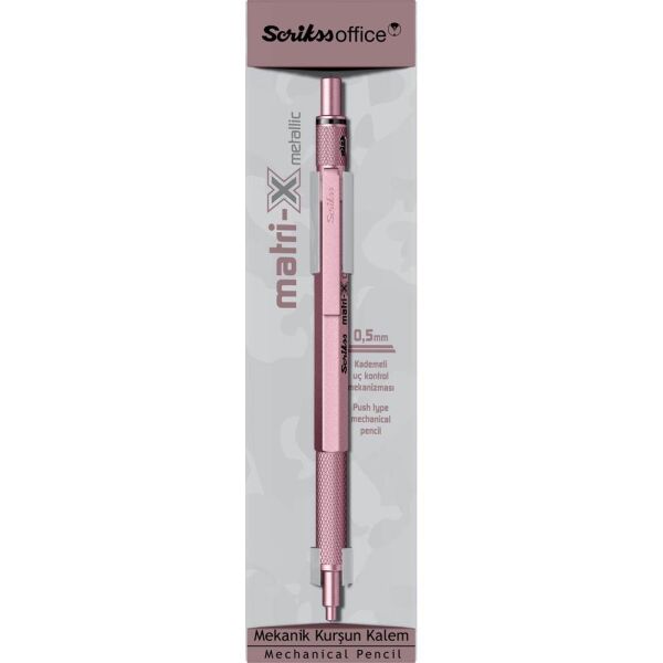 Scrikss Matri-X Versatil Kalem 05 mm Metalik Açık Pembe