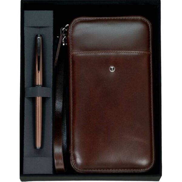 Scrıkss El Çantası Hakiki Deri Kahve & 78Mr Roller Mat Rose Set Dr 2010-S2