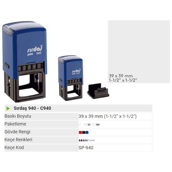 Sırdaş Kaşe Kare 940 Mavi Keçeli