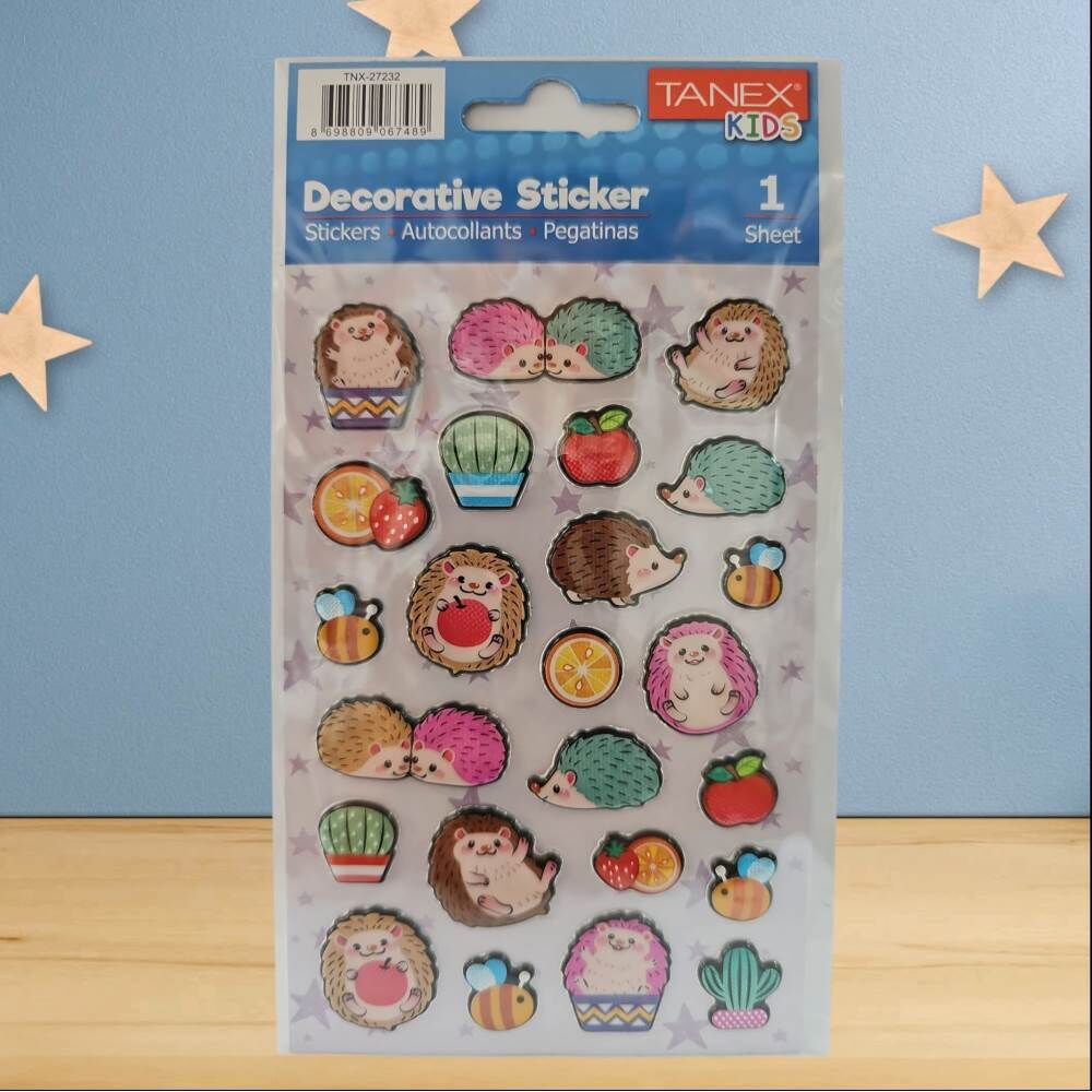 Tanex Sticker Pufy Tatlı Kirpiler Serisi 27232