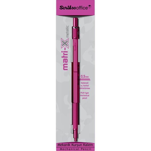 Scrikss Matri-X Versatil Kalem 05 mm Metalik Pembe