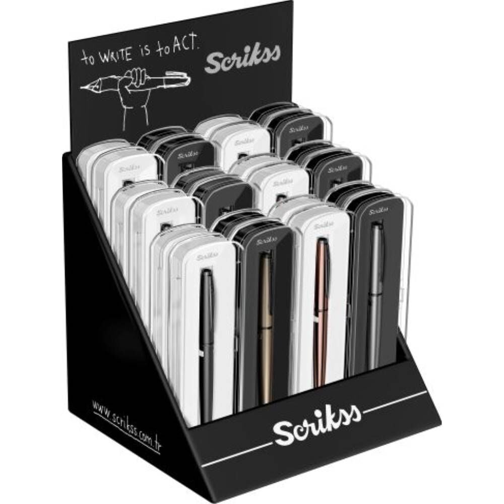 Scrıkss Roller Kalem 78M Kristal Kutu Color 24 Lü Stand