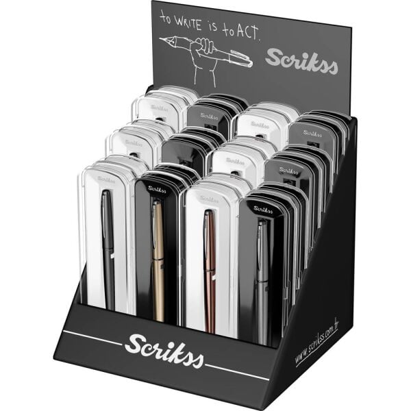 Scrıkss Roller Kalem 78M Kristal Kutu Color 24 Lü Stand