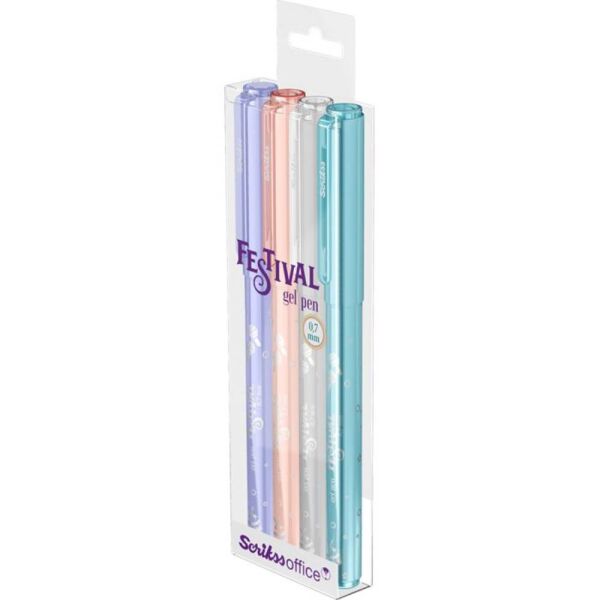 Scrikss Festival Jel Kalem Pastel Renkler 4 lü