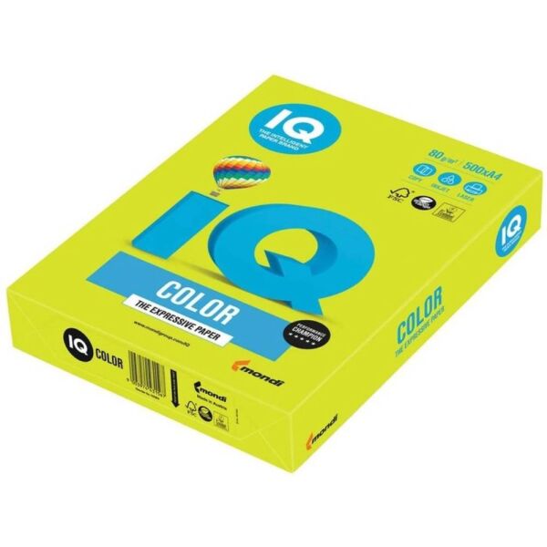 Iq Renkli Fotokopi Kağıdı 500 Lü A4 80 G/M² Fosforlu Yeşil Ne1351-Neogn