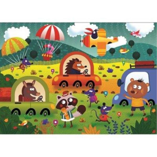 The Traffic Rush Pre School Jumbo Çocuk Puzzle 12 Parça 32702