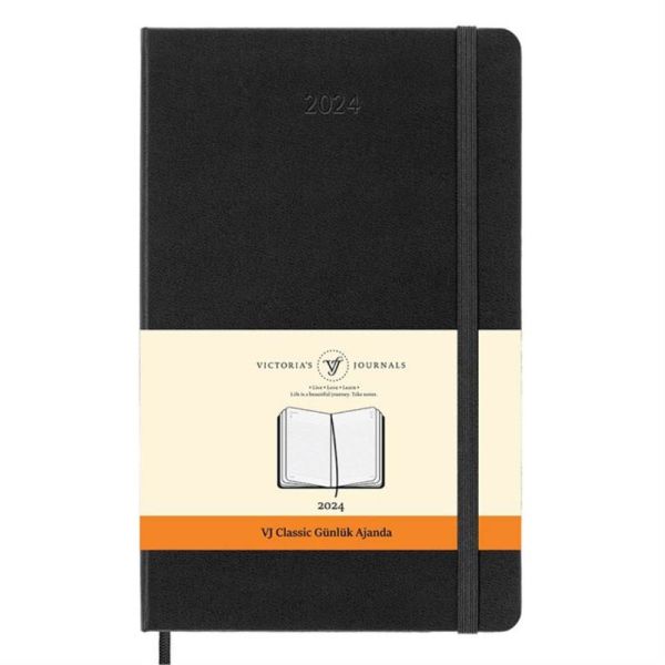 Victorias Journals 2024 13x21 Lastikli Günlük Ajanda