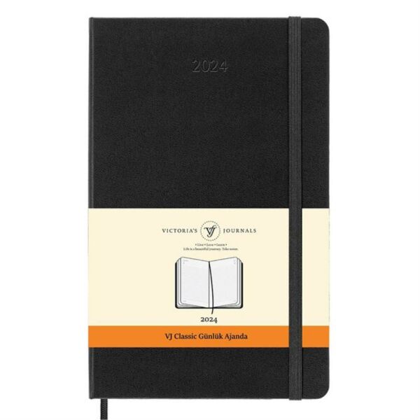 Victorias Journals 2024 13x21 Lastikli Günlük Ajanda