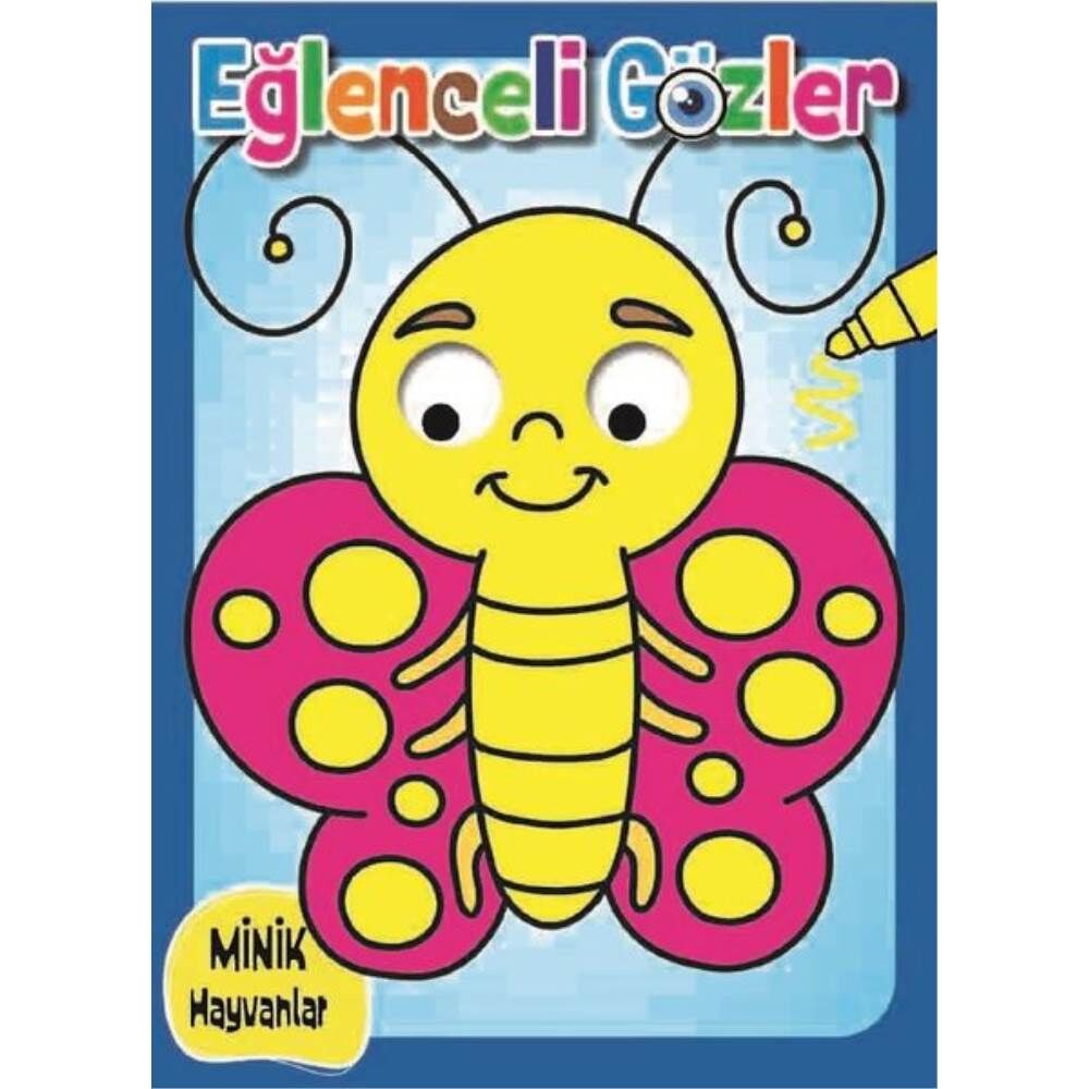 Eğlenceli Gözler Minik Hayvanları Boyama Kitabı