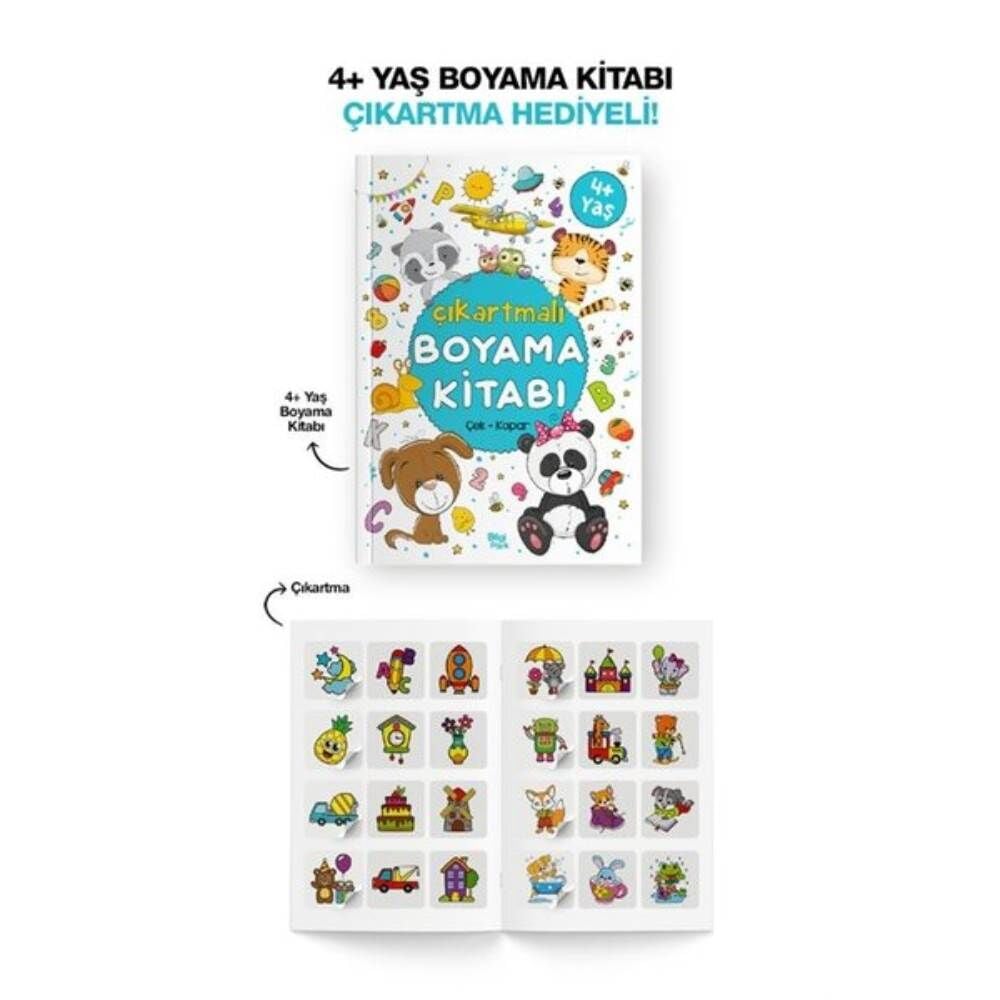 Çıkartmalı Boyama Kitabı 4 Yaş+