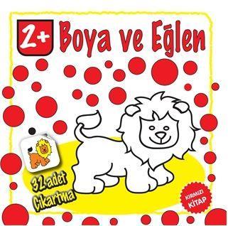 Boya ve Eğlen Kırmızı Kitap 2+ Yaş