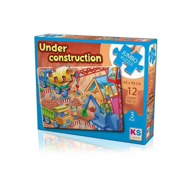 Under Construction Jumbo Çocuk Puzzle 50 Parça 31004