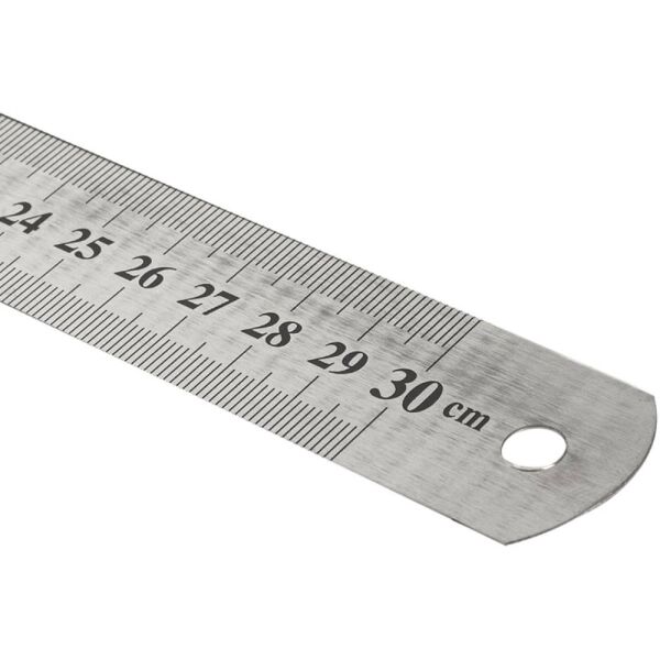 Kraf Çelik Cetvel  30 Cm Inch Ölçülü 530G