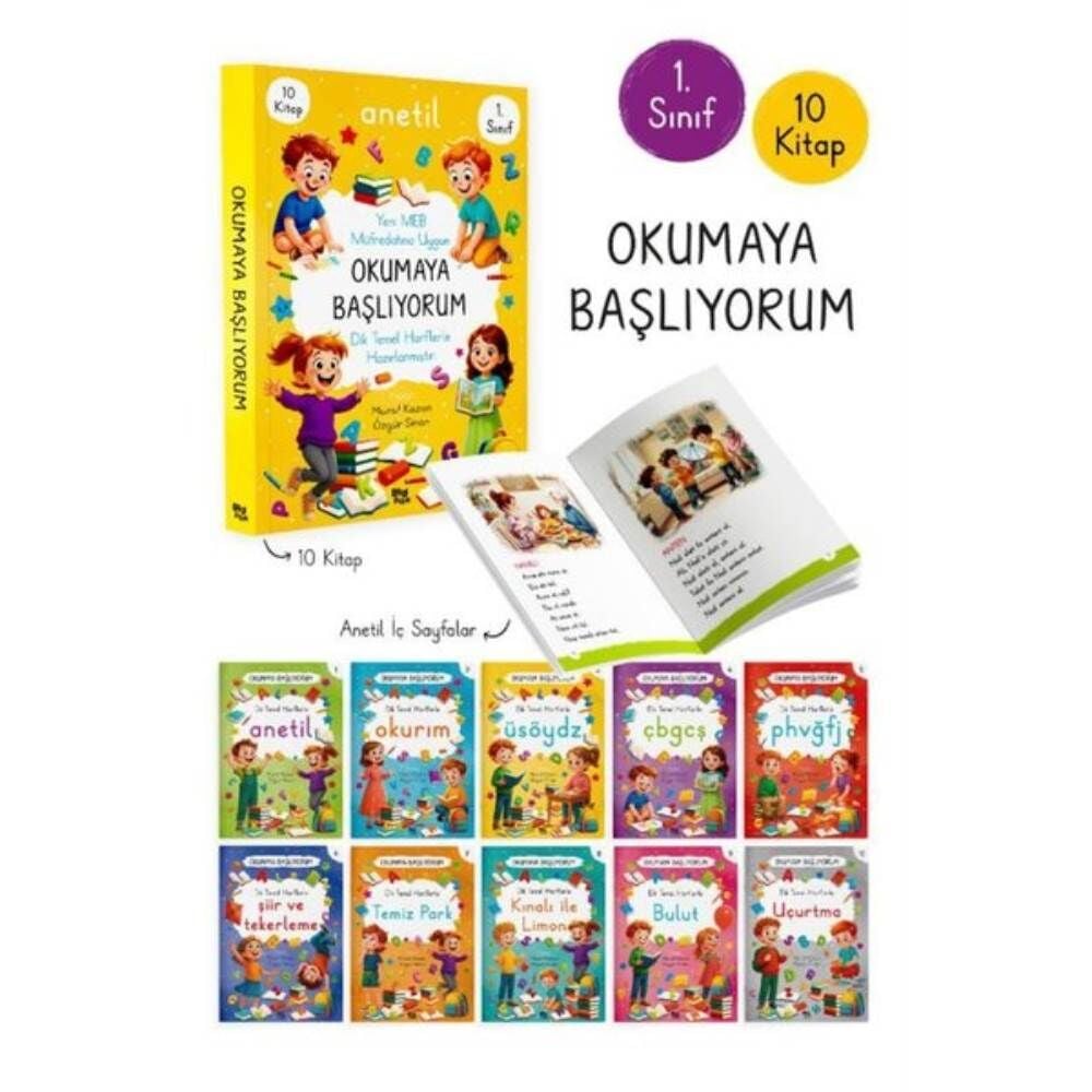 Okumaya Başlıyorum Kitap Seti Anetil 10 Kitap