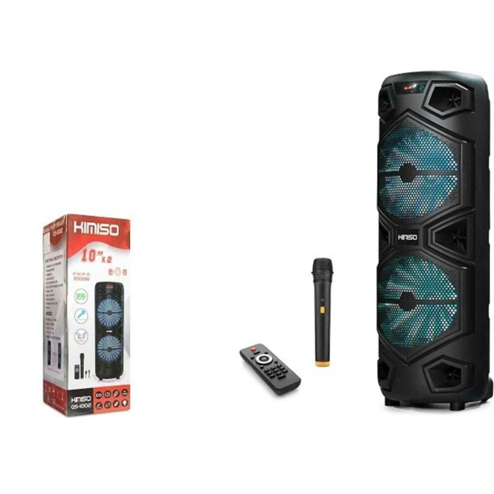 KIMISO QS-1002 3000W Bluetooth Mikrofonlu Uzaktan Kumandalı Usb-Tfcard-Aux Müzik Çalar