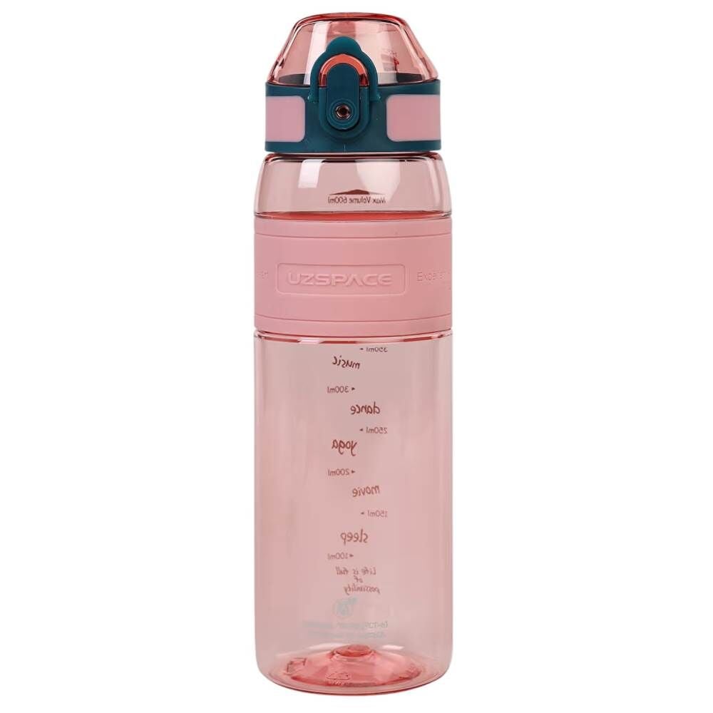 Uzspace 4108 Silikon Gövde 600 ml Pembe Tritan Matara