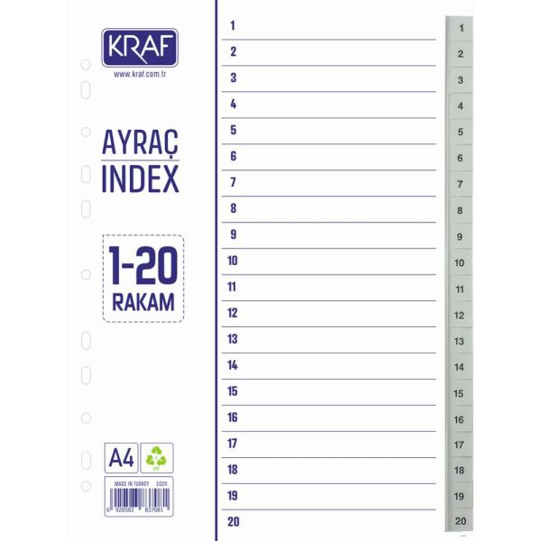 Kraf Seperatör 1020 1-20 Rakam