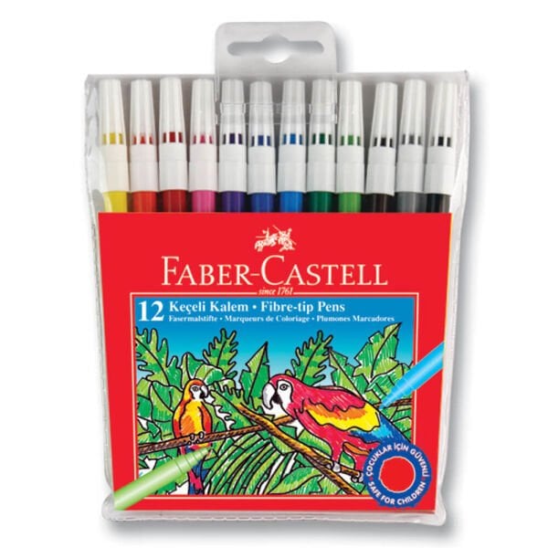 Faber Castell Keçeli Kalem 12 Renk Yıkanabilir 155130