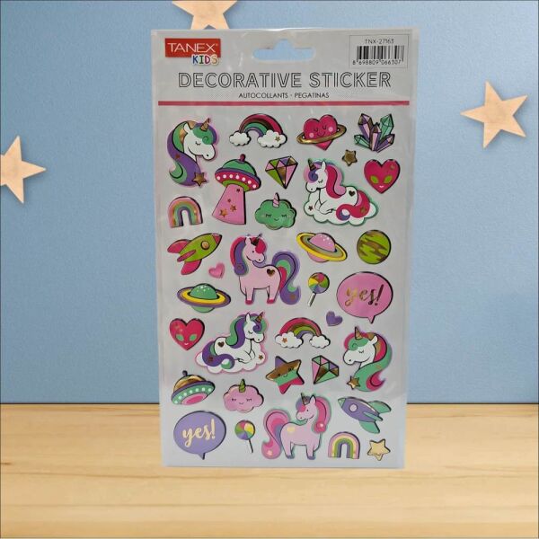 Tanex Sticker Pufy Uzaylı Unicorn Serisi 27163