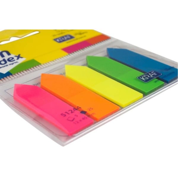 Kraf Index Fılm (Pp) 12X44mm Ok Şekilli   5 Renk X 25 Yp 51244