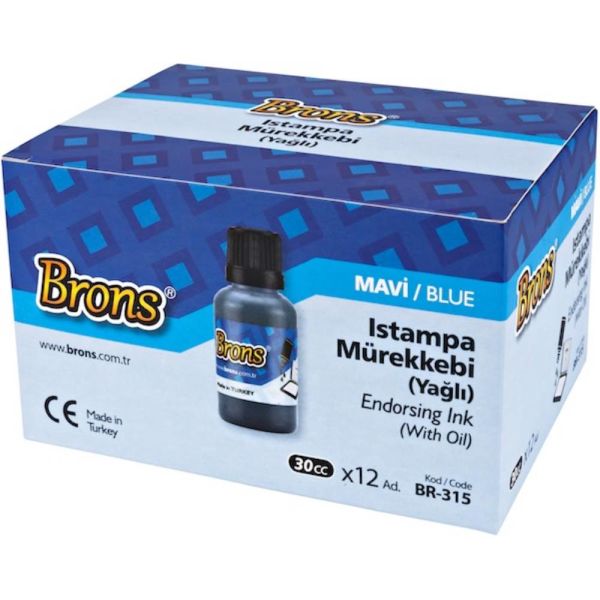 Brons Istampa Mürekkebi  30 Cc Mavi Br-315